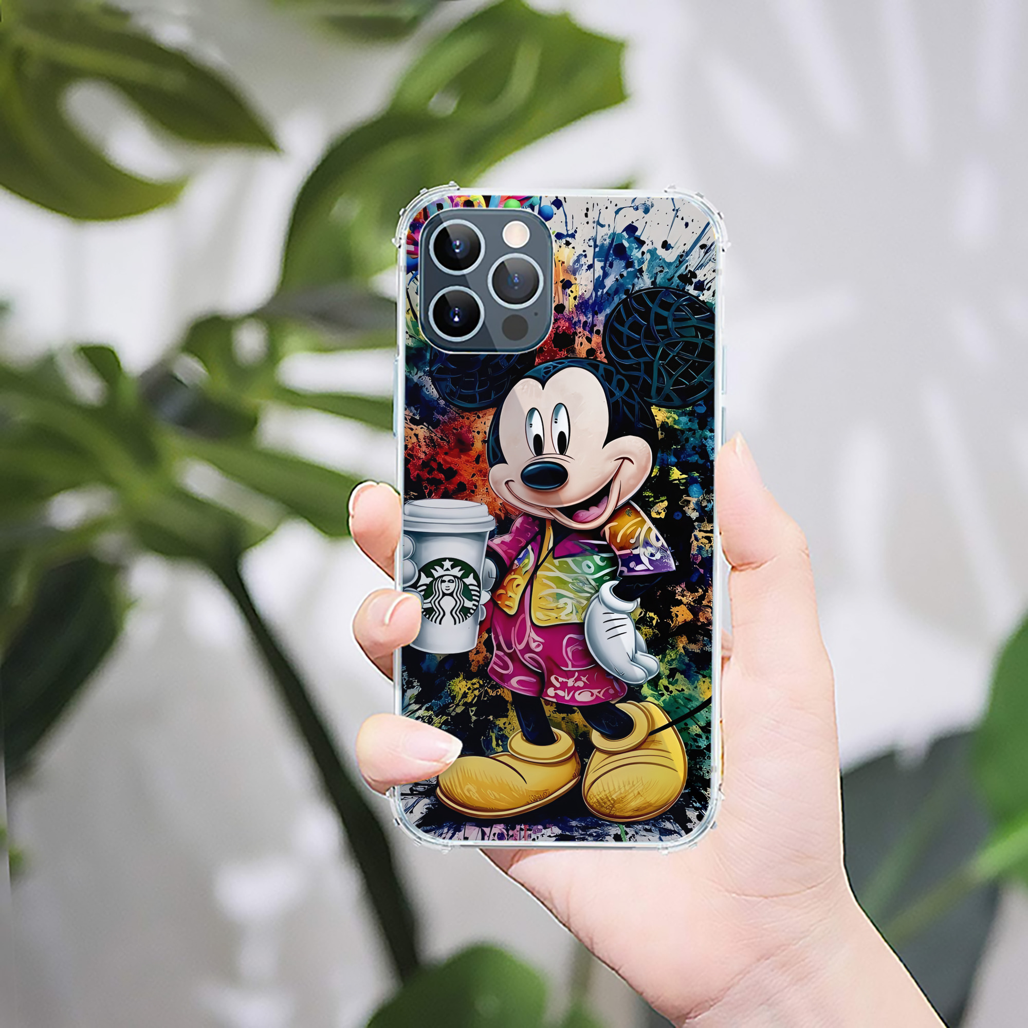 （画像用） ミッキーマウス Mickey Mouse 【iPhone 12シリーズ対応】透明スマホケース（クリアソフトケース）